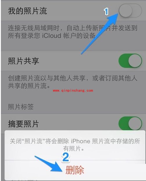 iPhone5s关闭&ldquo;照片流&rdquo;有妙招