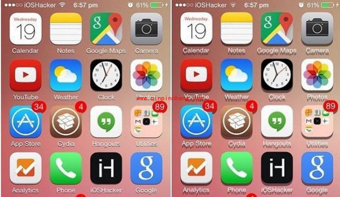 ios8破###解插件ShadowBoard：3D图标效果