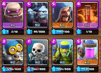 皇室战争毒药石头人冲杯攻略