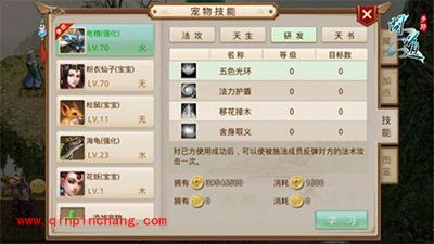 问道手游宠物技能解析