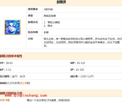 大话西游手游攻略:剑精灵属性详解