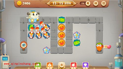 保卫萝卜3工厂主题第７关金萝卜通关技巧攻略