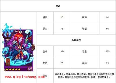 放开那三国贾诩技能属性解析