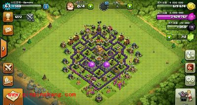 部落冲突7本毕业阵型3防空六芒星推荐