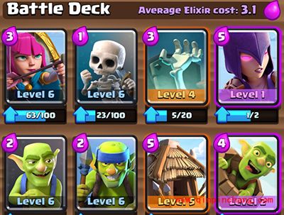 皇室战争冲分卡组推荐 低药水双兵营速推流