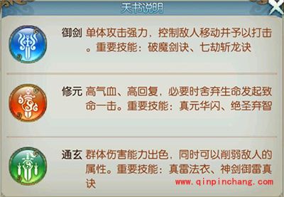 诛仙手游青云天书有哪些技能？青云天书技能解读