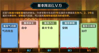 战斗吧剑灵比武阵法解读