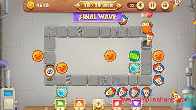 保卫萝卜3工厂主题十三关卡金萝卜攻略