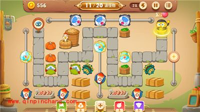 保卫萝卜3集市44关卡金萝卜获取攻略