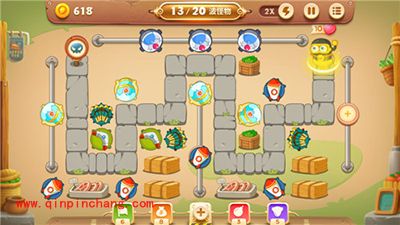 保卫萝卜3集市44关卡金萝卜获取攻略