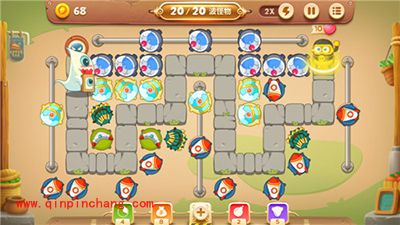 保卫萝卜3集市44关卡金萝卜获取攻略