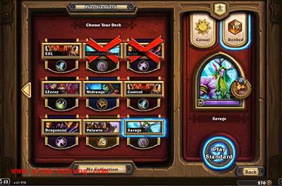 炉石传说释放野性之力的德鲁伊 怒冲欧服十九名