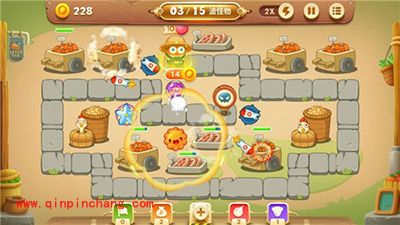 保卫萝卜3集市13关卡金萝卜攻略