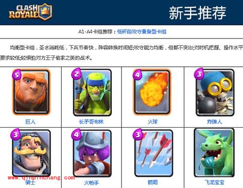 皇室战争手游各阶段竞技场卡组推荐