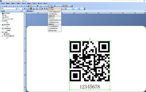 BarTender2016怎样在二维码下输入汉字?BarTender2016二维码输入汉字出错解决方法