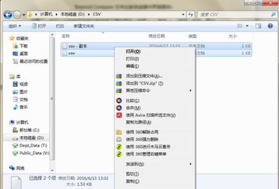 Beyond Compare对比CSV文件方法