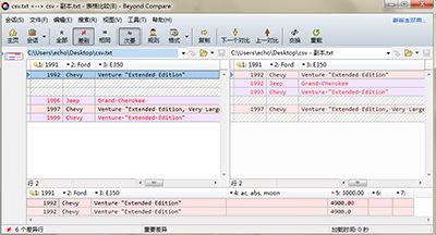 Beyond Compare对比CSV文件方法