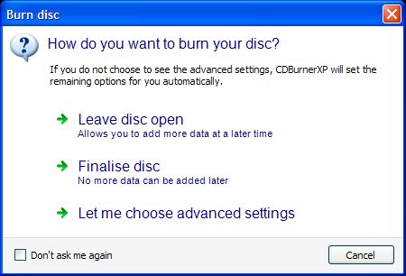 CDBurnerXP创建数据光盘教程