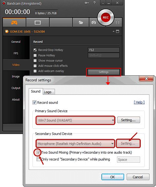 Bandicam怎么录制win7/8/10麦克风声音_Bandicam录制麦克风声音多种使用教程