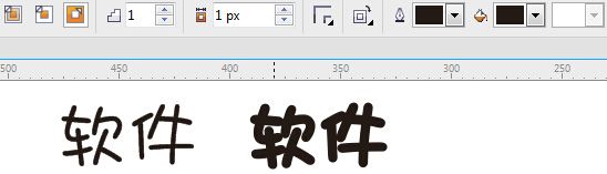 coreldraw X7字体如何加粗并描边?coreldraw X7中字体描边加粗步骤