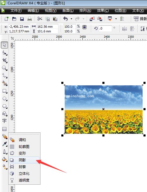 cdr怎么给图片加阴影效果?cdr图片加阴影效果图制作方法