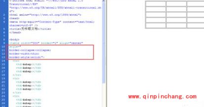 Dreamweaver html 表格边框细线效果怎么实现?dw CS6 html table 边框细线设置方法