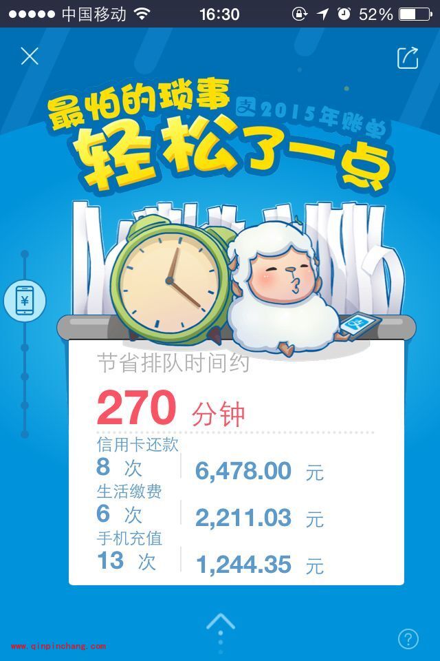 支付宝2015年度账单在哪里看？2015年在支付宝花了多少钱？