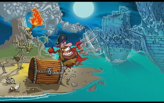 两只木腿的伍迪僵尸海盗的进攻下载