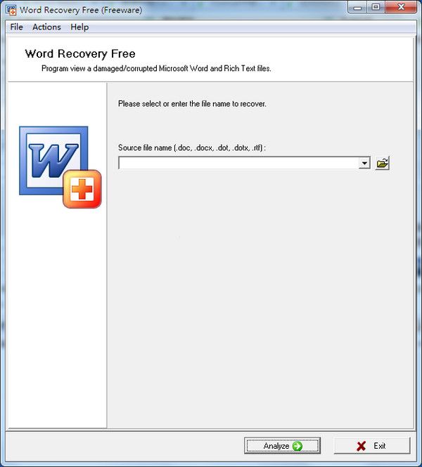 Word Recovery Free 1.0 绿色免费版 www.qinpinchang.com