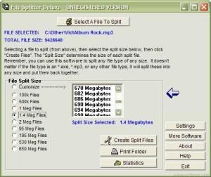 File Splitter Deluxe 3.41