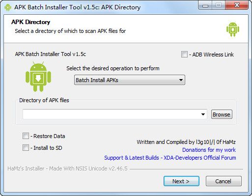 APK Batch Installer Tool 1.5c www.qinpinchang.com