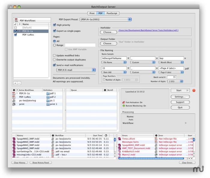 BatchOutput Server 4.9.2