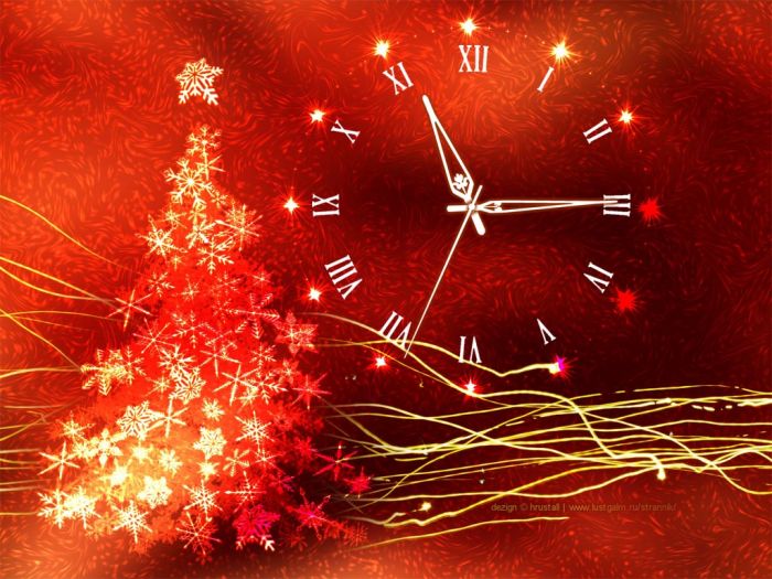Gold Glow Christmas Clock ScreenSaver 2.9