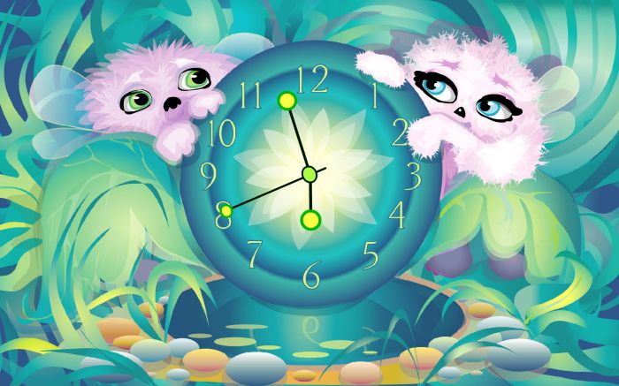 Alien Pets Clock ScreenSaver 3.1