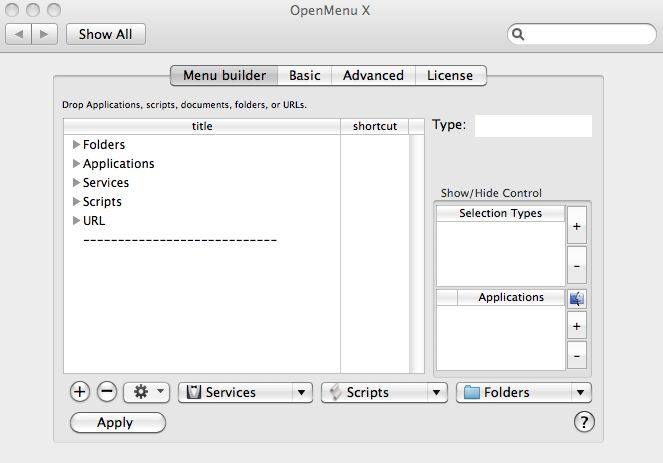 OpenMenu X 2.05