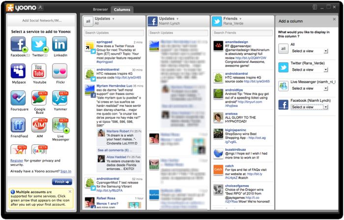 Yoono Desktop 1.0 Beta