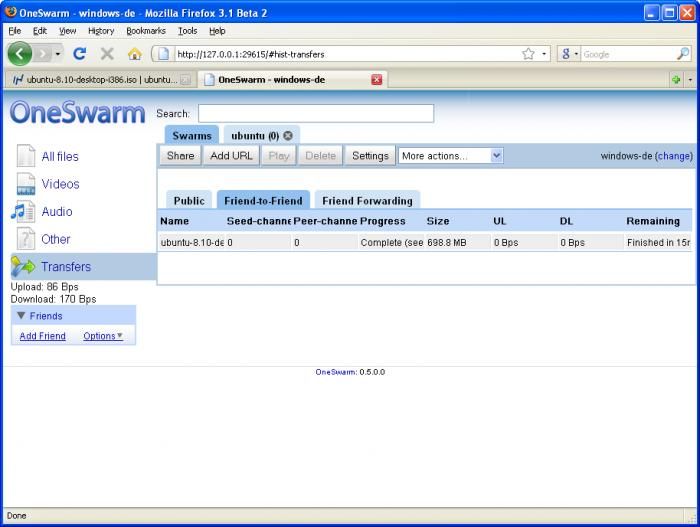 OneSwarm 0.7.5