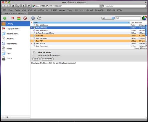 Webjimbo 3 Beta 8