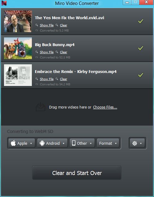 Miro Video Converter 3.0