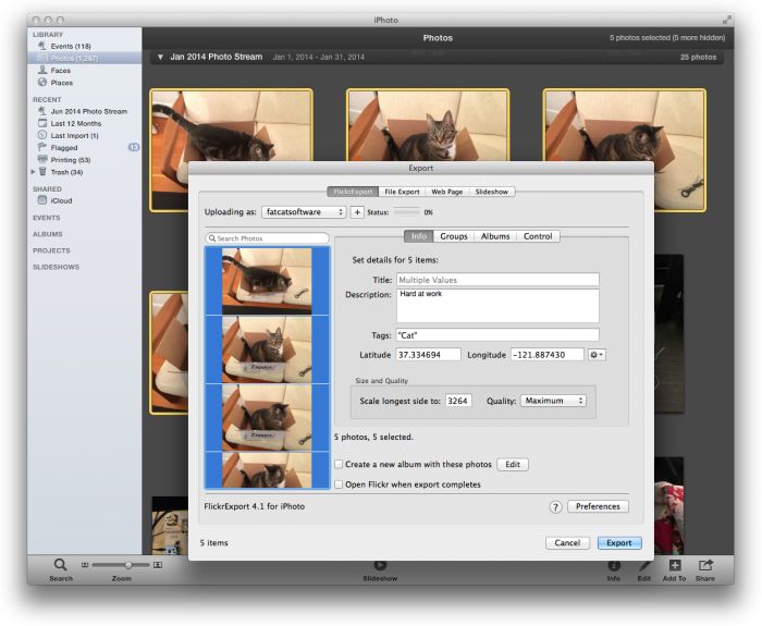 FlickrExport for iPhoto 4.1.2 For Mac