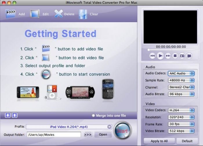 iMoviesoft Total Video Converter Pro for Mac 1.0.0.45