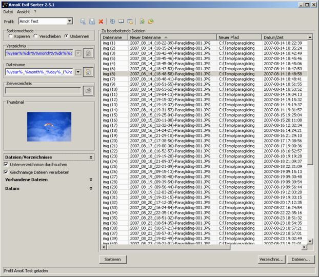 AmoK Exif Sorter 64-Bit 2.56