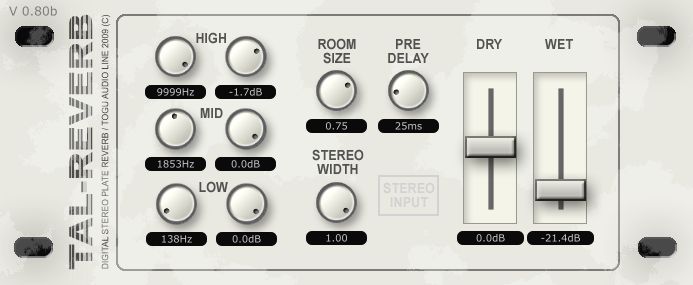 VST TAL-Reverb 1.10
