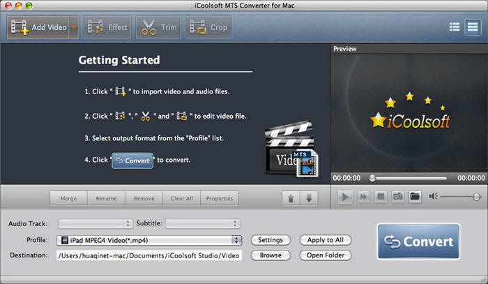 iCoolsoft MTS Converter for mac 3.1.10