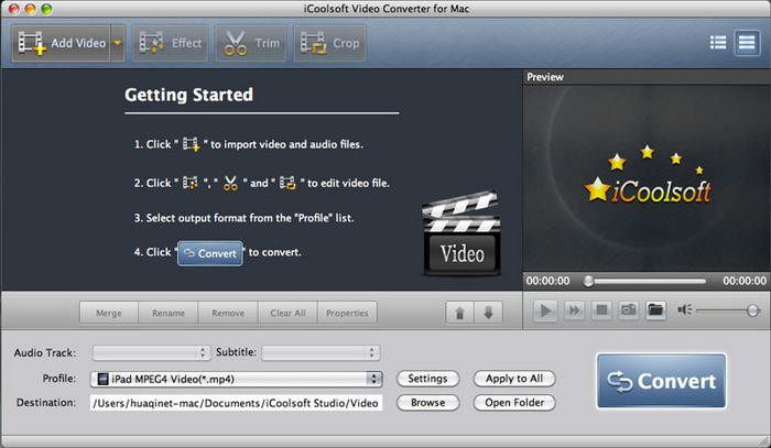 iCoolsoft Video Converter for mac 3.1.10