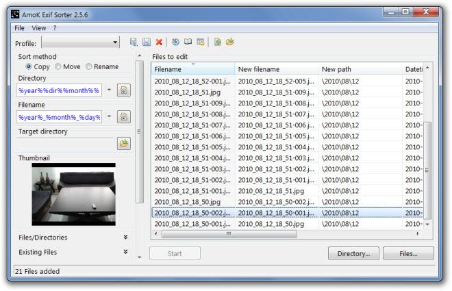 AmoK Exif Sorter 32-Bit 2.56