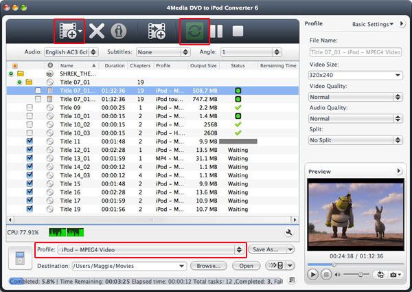 4Media DVD to iPod Suite for Mac 3.2.57.0320