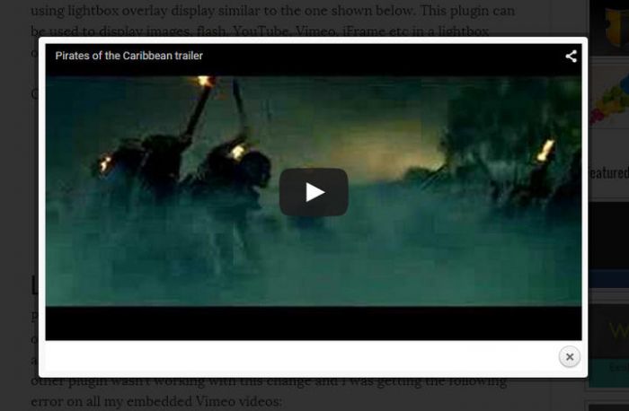 Video LightBox 1.2 Beta