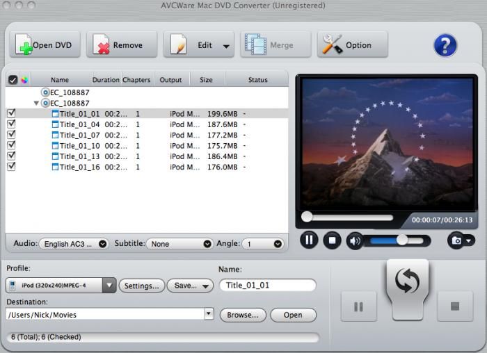AVCWare Mac DVD Converter 2.0