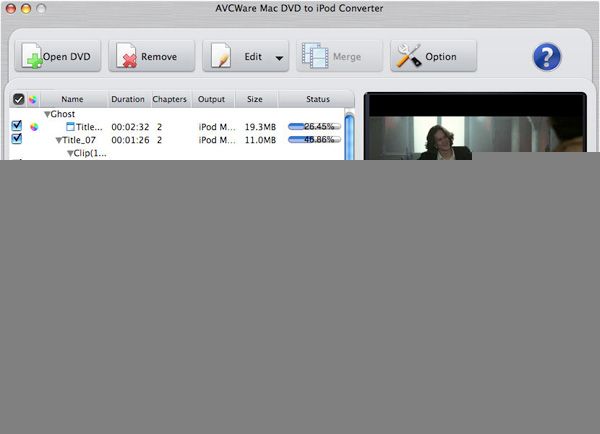 AVCWare Mac DVD to iPod Converter 2.0